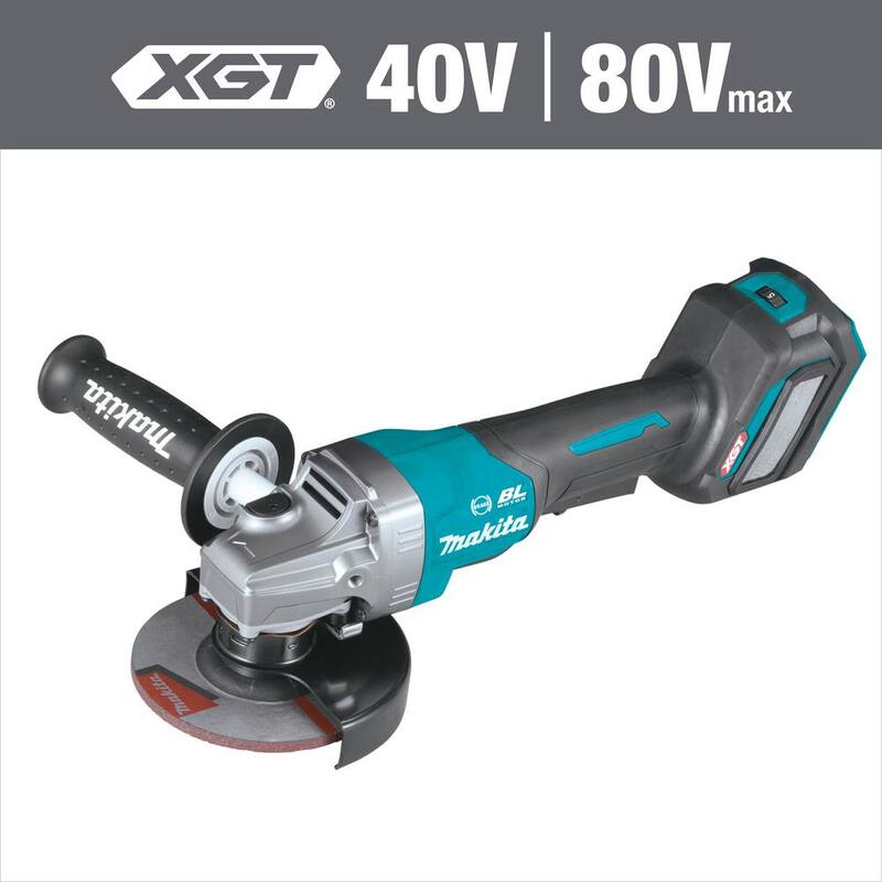 Makita 40V Max XGT Esmeriladora Angular Inalámbrica Brushless de Interruptor de Paleta de 4-1/2/5 pulgadas con Freno Eléctrico, Capaz de AWS (Herramienta Únicamente) - GAG06Z