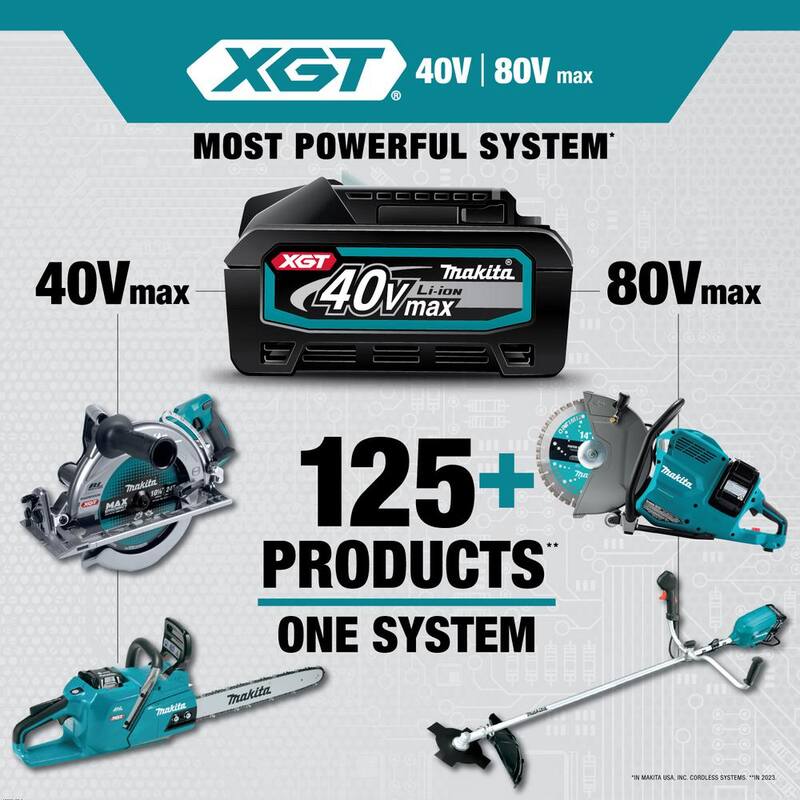 Makita 40V Max XGT Esmeriladora Angular Inalámbrica Brushless de Interruptor de Paleta de 4-1/2/5 pulgadas con Freno Eléctrico, Capaz de AWS (Herramienta Únicamente) - GAG06Z