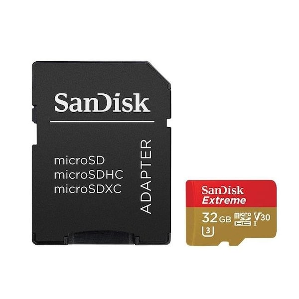 Western Digital WDT - Retail Flash USB SDSQXVF-032G-AN6MA 32 GB Extreme MicroSDHC UHS-I 60 Mbps Card With Adapter - SDSQXVF-032G-AN6MA