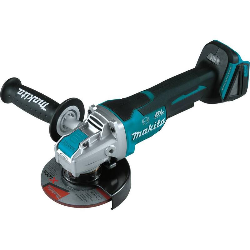 Amoladora angular inalámbrica sin escobillas de 18V LXT de Makita 4-1/2 in./5 in. con interruptor tipo paleta y sistema X-LOCK con bono de rueda de alambre giratorio X-Lock (Cantidad 2) - XAG26Z-D-726092