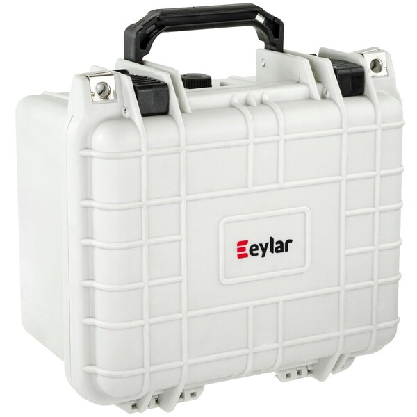 Eylar 10.62in Gear, Equipment, Hard Camera Case Waterproof with Foam White - SA00023-WHI