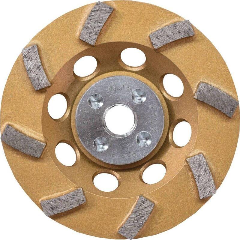 Amoladora angular compacta con cambio fácil de disco de 4.5 pulgadas y rueda de copa de diamante de 8 segmentos Turbo de 4.5 pulgadas, de 7.5 amperios y con cable - 9557NB-A-96403