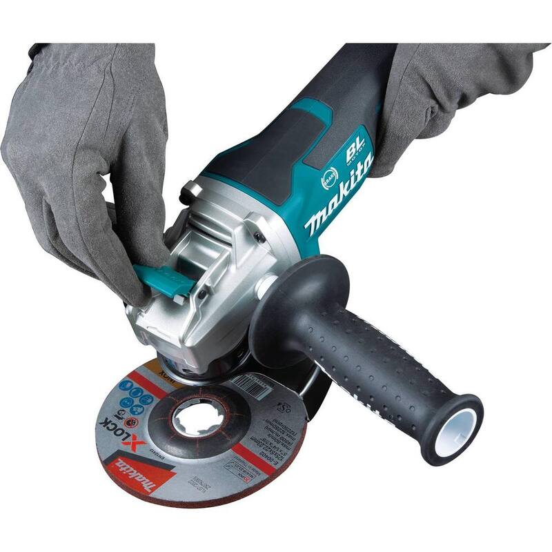 Makita 18V LXT Amoladora angular inalámbrica Brushless de 4-1/2 in./5 in. con interruptor de paleta X-LOCK y bono de 3 in. de cepillo de alambre X-Lock(Qty 4) - XAG26Z-D-726714