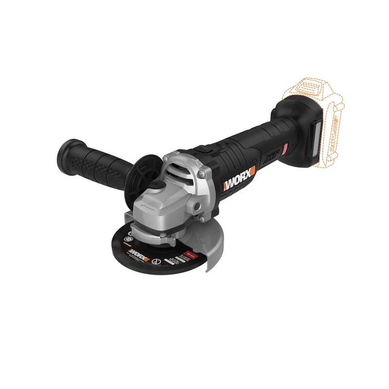Trabajo en equipo Share 20-Volt Inalámbrico 4-1/2 pulgadas Amoladora Angular con Motor sin Escobillas (Herramienta Únicamente) - WX812L.9