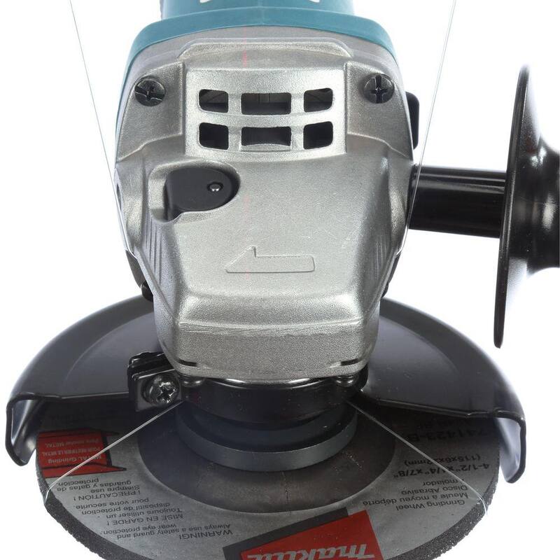 Amoladora angular compacta con cambio fácil de rueda de 4.5 pulgadas y hoja de diamante de borde turbo de 4.5 pulgadas - 9557NB-B-69696