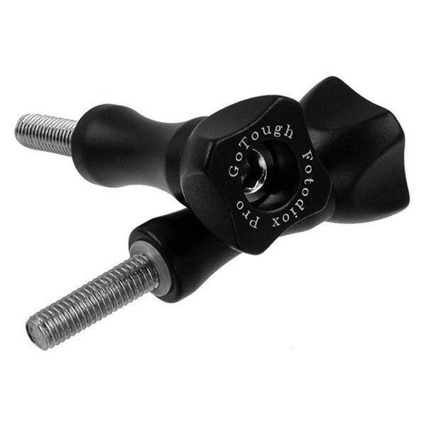 Fotodiox Pro GoTough Medium Thumbscrew for GoPro Cameras 35 mm Aluminum Bolt Knob with Stainless Screw, Red - GOTOUGH-SCREW-35MM-RED
