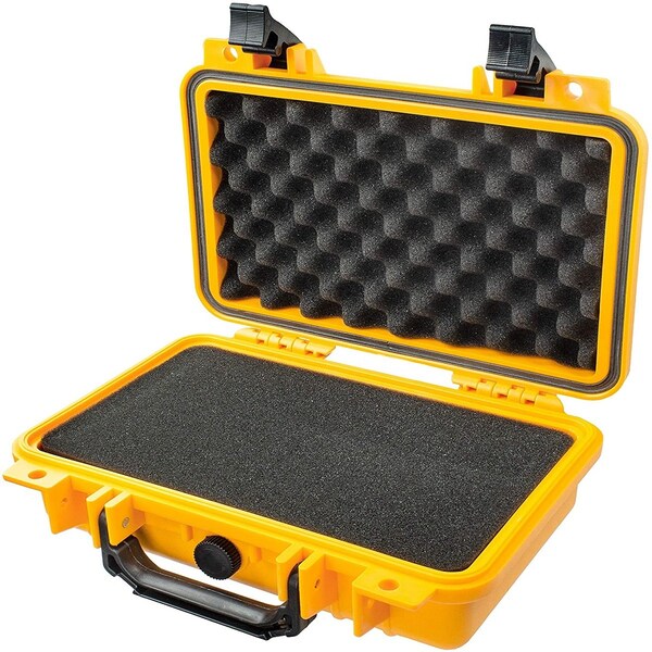 Eylar Compact 11.6in Gear, Equipment, Camera Hard Case Waterproof with Foam Yellow - SA00010-YLW