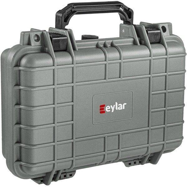 Eylar Compact 11.6in Gear, Equipment, Camera Hard Case Waterproof with Foam Gray - SA00010-GRA