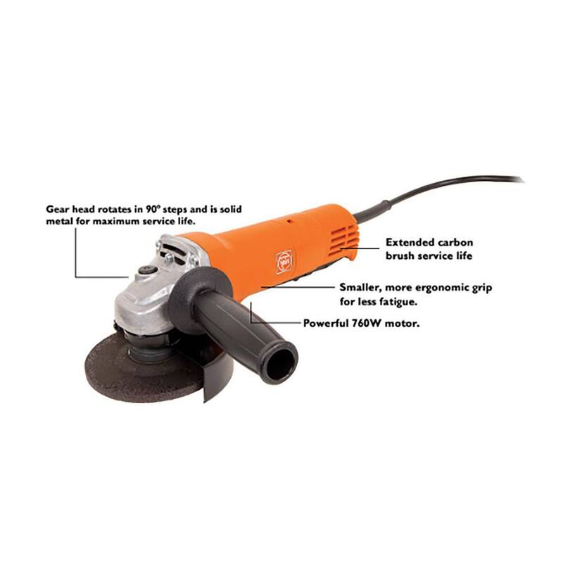 FEIN 7 Amp WSG 7-115 PT Amoladora Angular con Cable de 4.5 pulgadas - 72223160120