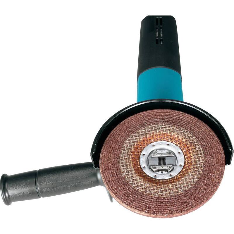 Amoladora angular Makita de 13 amperes con cable de 5 pulgadas X-LOCK con bono (cantidad 2) Rueda de alambre giratoria de cuentas de cuerda de acero inoxidable X-Lock 4-1/2 pulgadas - GA5080-D72609x2