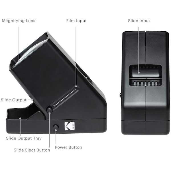 Kodak 35mm Slide and Film Viewer - Battery Operation, 3X Magnification, LED Lighted Viewing - RODESV25
