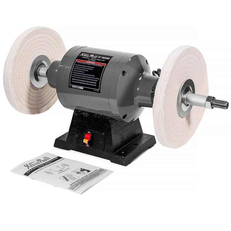 Pulidora/amoladora de banco con doble disco de 10 pulgadas y 1 HP 750 watts XtremepowerUS - 45810-H1