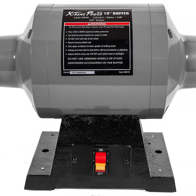 Pulidora/amoladora de banco con doble disco de 10 pulgadas y 1 HP 750 watts XtremepowerUS - 45810-H1