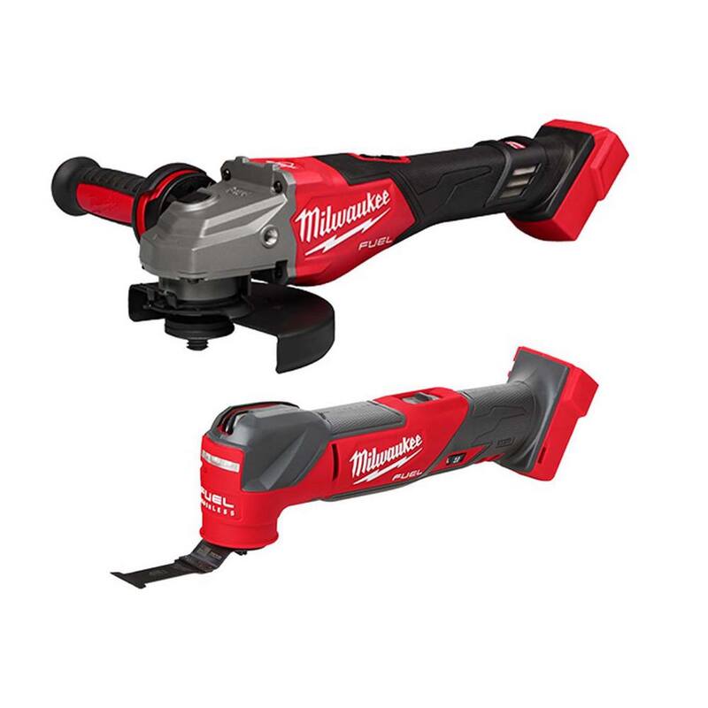 Amoladora inalámbrica Milwaukee M18 FUEL de 18V con tecnología Brushless de 4-1/2 pulgadas/6 pulgadas con interruptor deslizante y multiherramienta.
