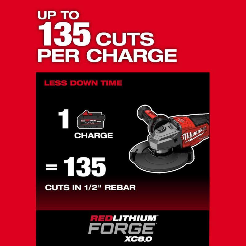 Milwaukee M18 FUEL 18V Lithium-Ion Brushless Cordless 4-1/2 in./6 in. Amoladora con freno y sierra de cinta con interruptor deslizante - 3671-20-2929-20.