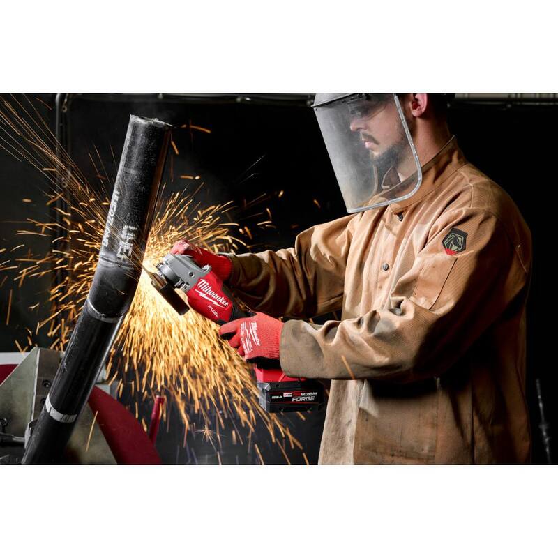 Milwaukee M18 FUEL 18V Lithium-Ion Brushless Cordless 4-1/2 in./6 in. Amoladora con freno y sierra de cinta con interruptor deslizante - 3671-20-2929-20.