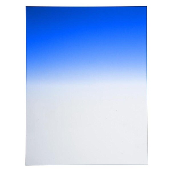 Fotodiox 6.6 x 8.5 in. Pro Graduated Density 0.6 Soft Edge Filter, Blue - 6X8-ND-0.6SE-BLUE