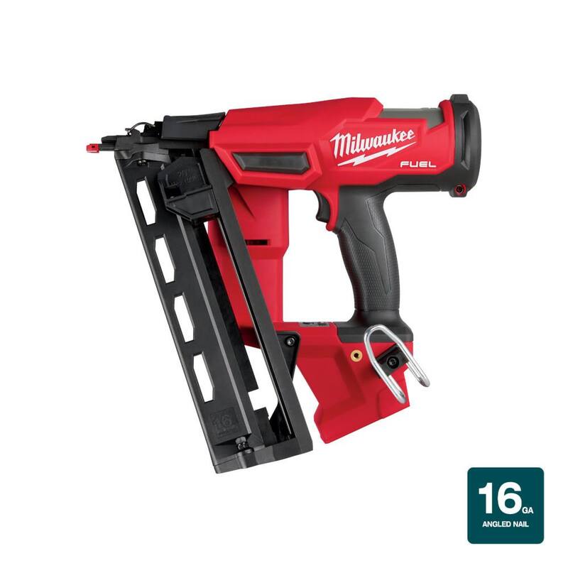 Clavadora de acabado angular de calibre 16 sin escobillas inalámbrica Milwaukee M18 FUEL de 18 voltios de ion de litio de segunda generación (solo herramienta) - 2841-20.