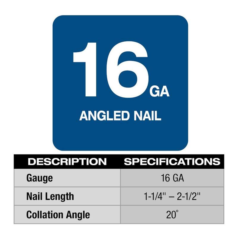 Clavadora de acabado angular de calibre 16 sin escobillas inalámbrica Milwaukee M18 FUEL de 18 voltios de ion de litio de segunda generación (solo herramienta) - 2841-20.