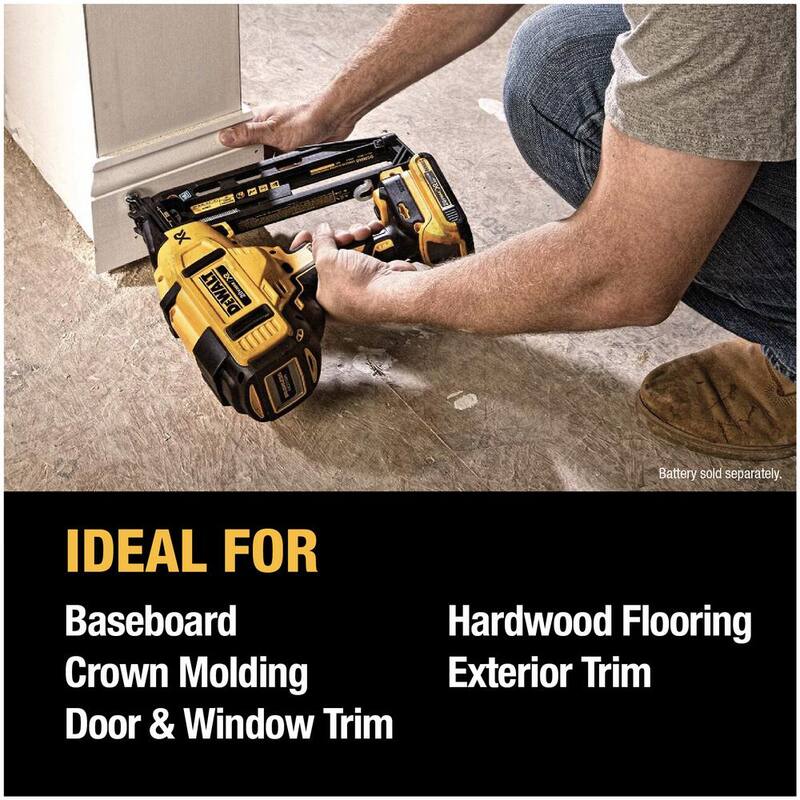 DEWALT 20V MAX XR Clavadora angular inalámbrica de acabado de calibre 16 de iones de litio (sólo herramienta) - DCN660B