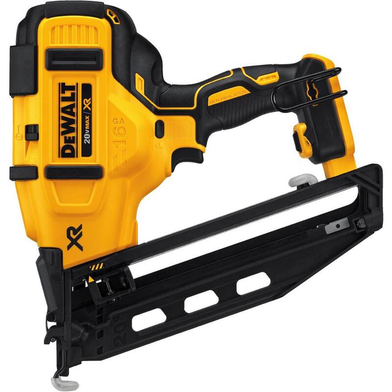 DEWALT 20V MAX XR Clavadora angular inalámbrica de acabado de calibre 16 de iones de litio (sólo herramienta) - DCN660B