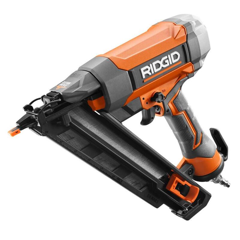 Clavadora neumática angulada de 15 calibres de 2-1/2 pulgadas con tecnología CLEAN DRIVE, bolsa de herramientas y muestras de clavos - R250AFF