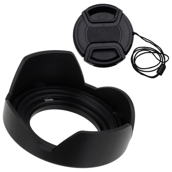 Fotodiox 14-42 mm Reversible Lens Hood Kit for Olympus M Zuiko Digital ED - RVRSHOOD-37-52-CAP
