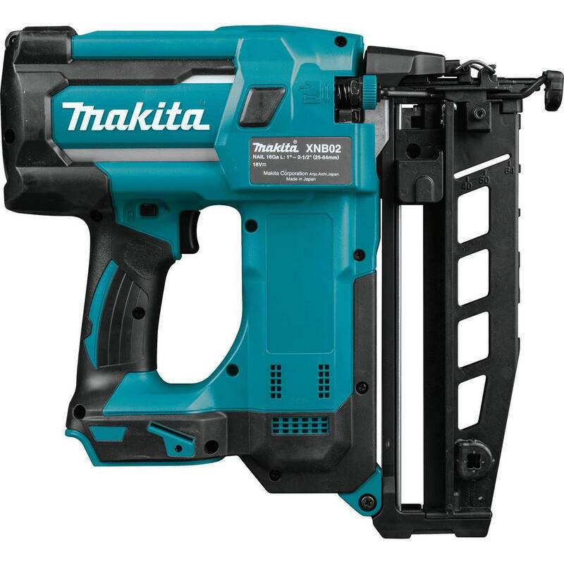 Makita 18V LXT Lithium-Ion 16-Gauge Inalámbrico 2-1/2 in. Clavadora Recta para Acabados (Herramienta Únicamente) - XNB02Z