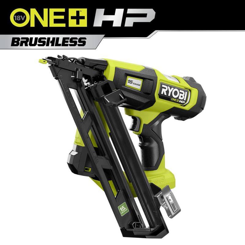 Clavadora de acabado angular RYOBI ONE+ HP 18V Brushless inalámbrica de 15 calibres a 34 grados (Herramienta solamente) - PBL375B