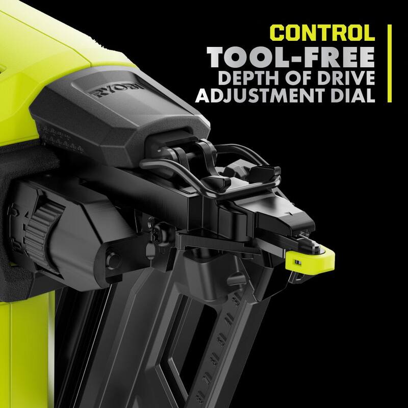 Clavadora de acabado angular RYOBI ONE+ HP 18V Brushless inalámbrica de 15 calibres a 34 grados (Herramienta solamente) - PBL375B