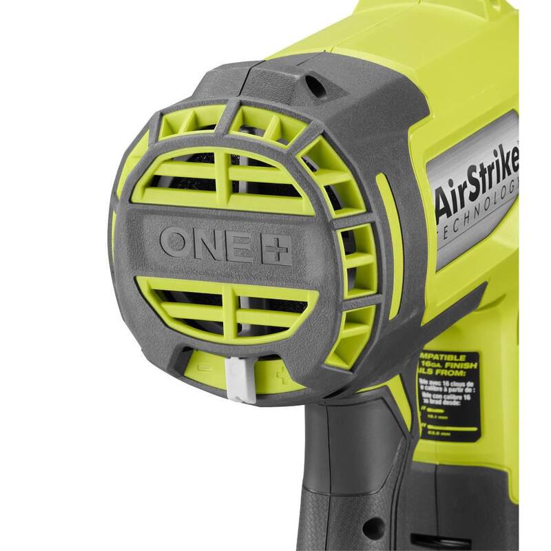 Clavadora inalámbrica RYOBI ONE+ 18V calibre 16 con batería de 1.5 Ah y cargador - P326KN