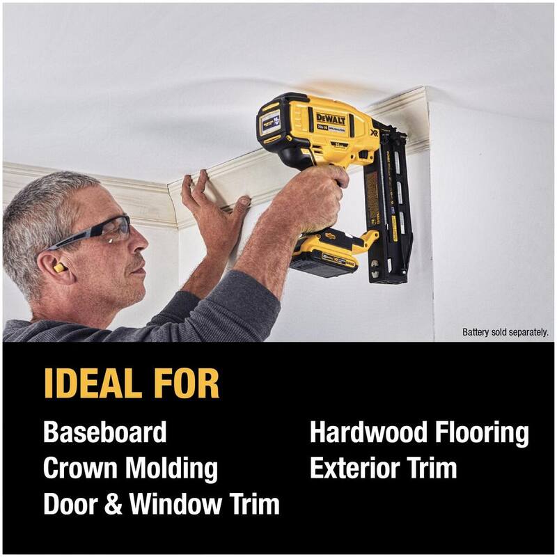 DEWALT 20V MAX XR 16-Gauge Lithium-Ion Clavador inalámbrico sin escobillas con Paquete de batería de iones de litio compacto de 20V MAX 4.0Ah - DCN662BWDCB240