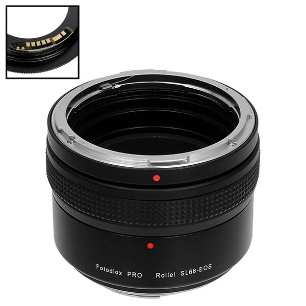 Fotodiox Lens Mount Adapter with Rolleiflex Lens to Canon EOS SLR Camera Body - SL66-EOS-PRO-FC10