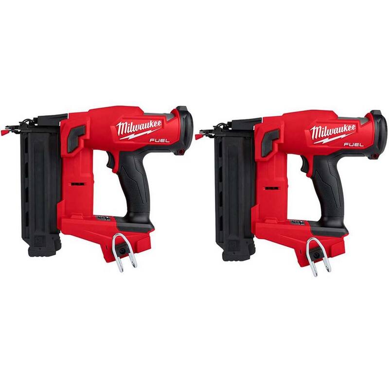 Milwaukee M18 FUEL 18-Volt Lithium-Ion Brushless Gen II Clavadora inalámbrica de clavos calibre 18 (2 herramientas) - 2746-20-2746-20