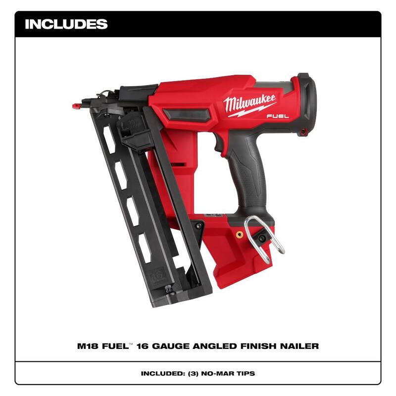 Milwaukee M18 FUEL 18-Volt Lithium-Ion Brushless Cordless Gen II 16GA Finish Nailer Tool-Only w/Clear Anti Scratch Safety Glasses - 2841-20-48-73-2010

Clavadora de acabado Milwaukee M18 FUEL de 18 voltios, sin escobillas, de ion de litio, inalámbrica, de 16GA Gen II, solo herramienta con lentes de seguridad transparentes antirrayaduras - 2841-20-48-73-2010