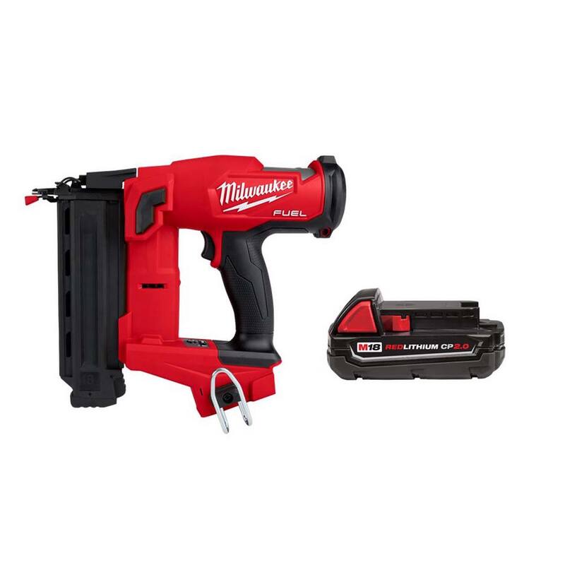 Milwaukee M18 FUEL 18-Volt Lithium-Ion Brushless Cordless Gen II 18-Gauge Brad Nailer & M18 18-Volt 2.0 Ah Compact Battery - 2746-20-48-11-1820

Clavadora inalámbrica Milwaukee M18 FUEL de 18 voltios de iones de litio sin escobillas de 18 gaúges Gen II y batería compacta M18 de 18 voltios y 2.0 Ah - 2746-20-48-11-1820