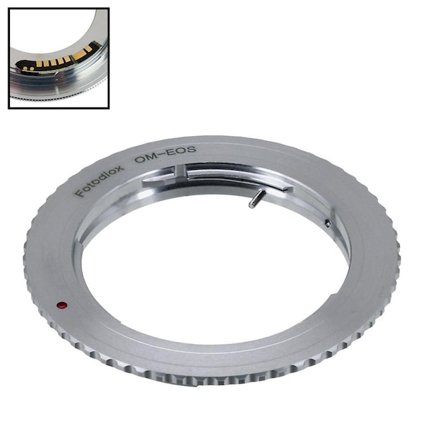 Fotodiox Lens Mount Adapter with Olympus Zuiko SLR Camera Body - OM35-EOS-FC10