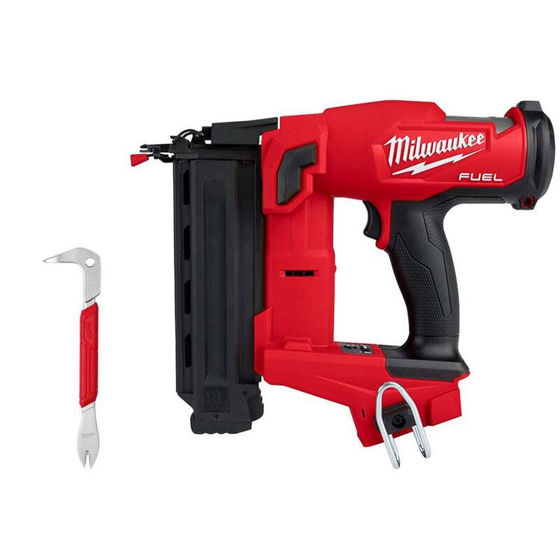 Milwaukee M18 FUEL 18-Volt Lithium-Ion Brushless Cordless Gen II 18-Gauge Brad Nailer (Herramienta solamente) con Removedor de Clavos de 10 pulgadas y Dimpleador - 2746-20-48-22-9031