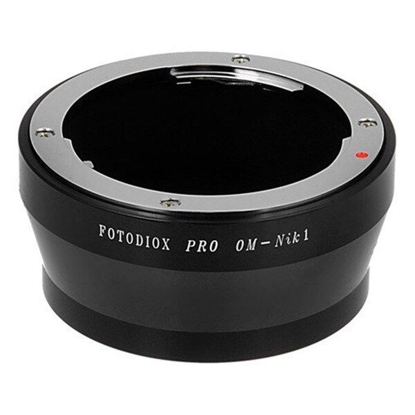 Fotodiox Pro Lens Mount Adapter - Olympus Zuiko 35 mm SLR Lens To Nikon 1-Series Mirrorless Camera Body - OM35-N1-P