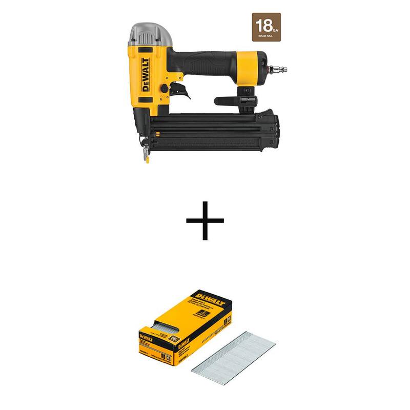 Clavadora neumática de calibre 18 DEWALT con clavos de metal de calibre 18 de 2 pulgadas (2500 por paquete) - DWFP12233W200-2