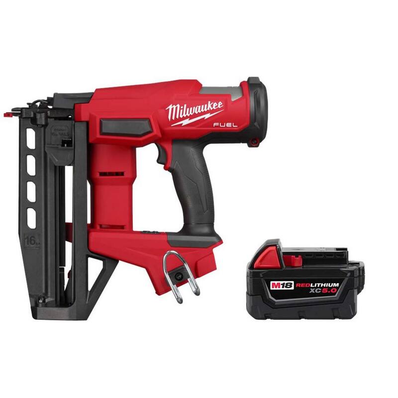 Milwaukee M18 FUEL 18V Gen ll Clavadora para Acabados Rectos de Calibre 16 y Batería M18 5.0Ah - 3020-20–48-11-1850