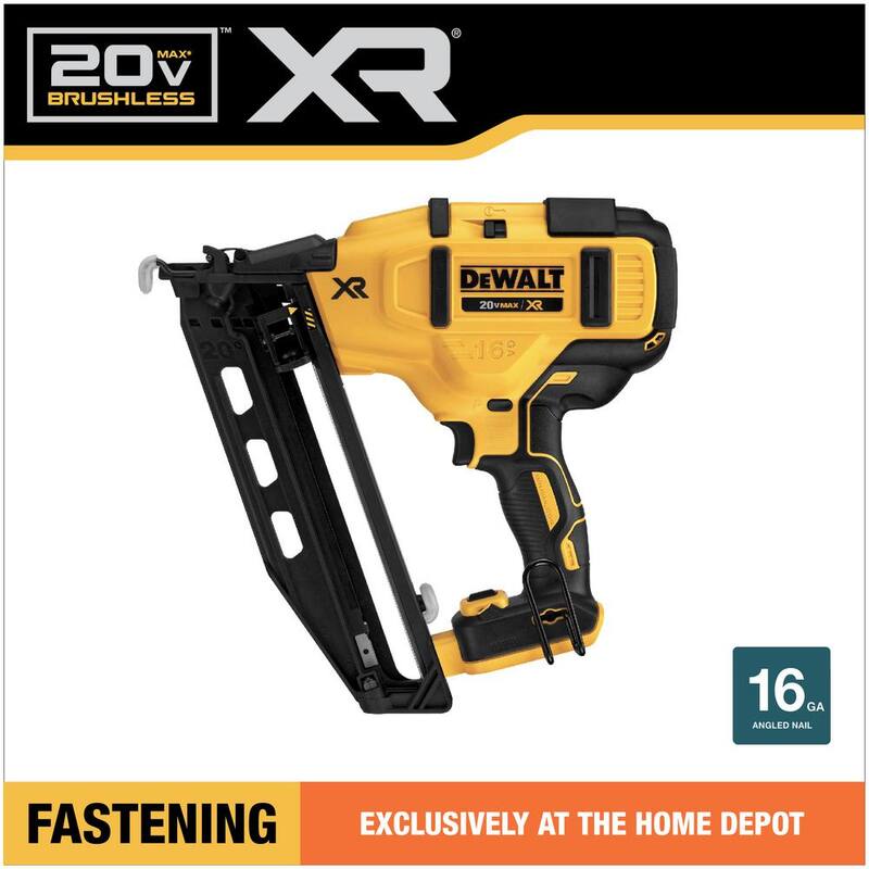 DEWALT 20V MAX XR Clavadora Angular Inalámbrica de Acabado de Calibre 16 con Batería Compacta 4.0Ah 20V MAX - DCN660BWDCB240