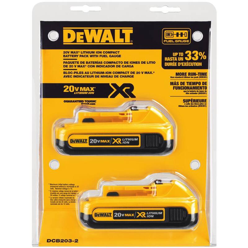 DEWALT 20V MAX XR Novillo eléctrico inalámbrico de 18 galgas con baterías de 2.0Ah, cargador y bolsa - DCN680D1DCB203