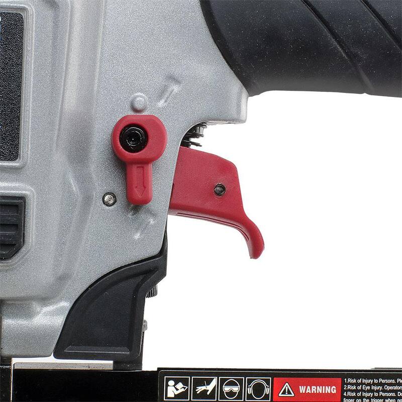 Husky Neumático 2 en 1 Clavadora de Brad de calibre 18 de 2 pulgadas y engrapadora de corona estrecha de 1/4 de pulgada con sujetadores (400 piezas) - DP2118G