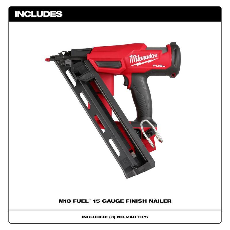 Clavadora angular inalámbrica Milwaukee M18 FUEL de 18 voltios con batería de iones de litio sin escobillas de 15 calibres Gen II y lijadora orbital aleatoria - 2839-20-2648-20