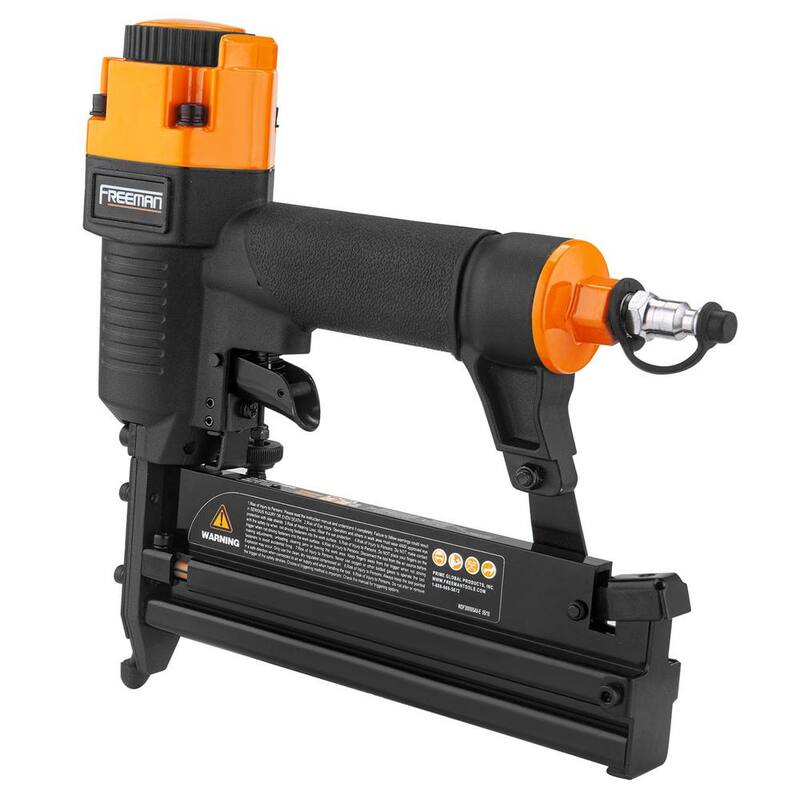Freeman Pneumático Clavadora de Brad y grapadora de 18 calibres 2 en 1 con sujetadores (400 unidades) - P2-118GNQ