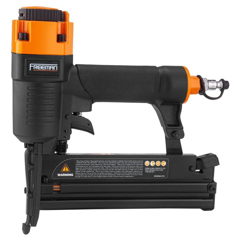 Freeman Pneumático Clavadora de Brad y grapadora de 18 calibres 2 en 1 con sujetadores (400 unidades) - P2-118GNQ