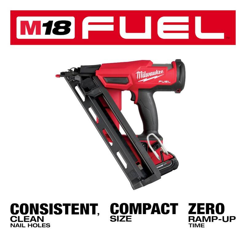 Milwaukee M18 FUEL 18-Volt Lithium-Ion Brushless Cordless Gen II 15-Gauge Angled Nailer Kit con M18 Multi-Tool - 2839-21CT-2626-20