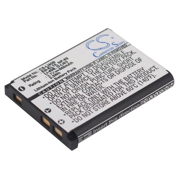 Bsc Preferred Polaroid CTA-00730S Q20 Q40 T1032 T1455 T370 T730 T831 T833 660mAh Camera Replacement Battery - CS-LI40B.25