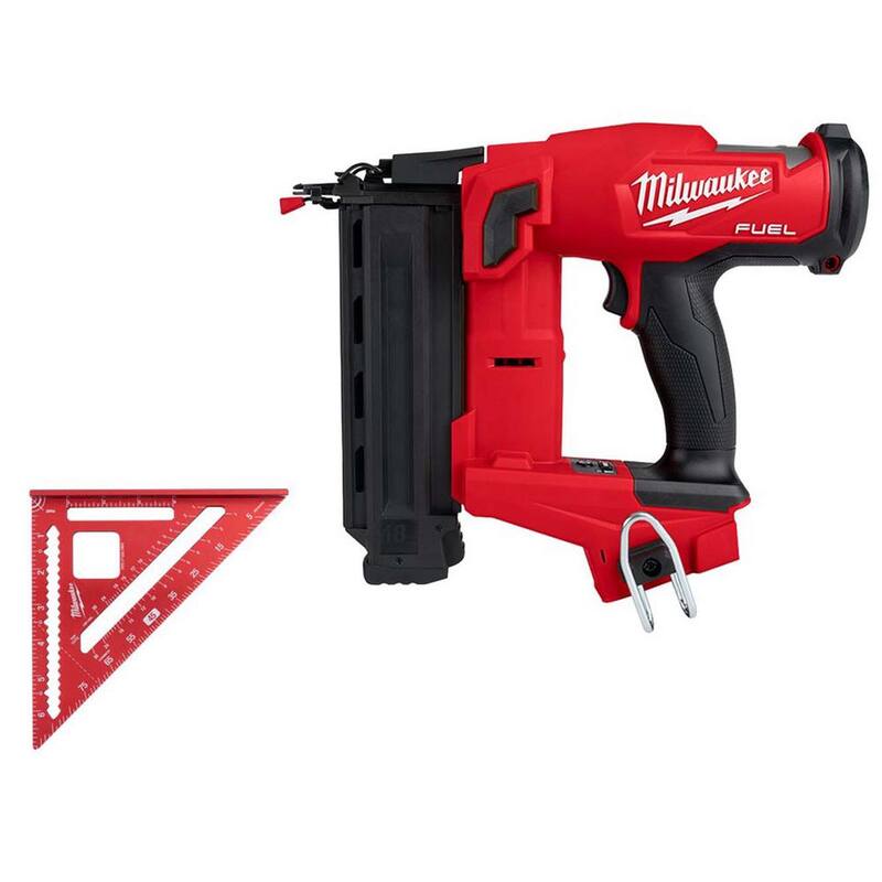 Clava Brad inalámbrico sin escobillas Milwaukee M18 FUEL de 18 voltios de 18 gauge (Herramienta) con escuadra de 7 pulgadas - 2746-20-MLSQ070